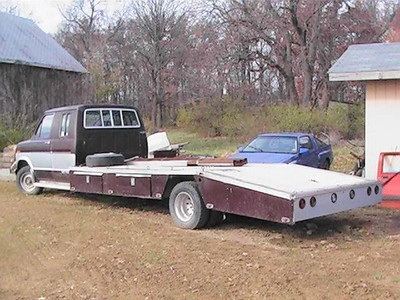 1975 Ford E350 Unique Flatbed Car Hauler