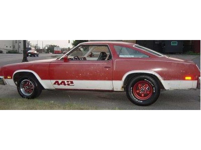 1977 Olds 442, 455, Red/White, $6650-MN