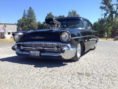 1957 Chevy pro street blown BBC