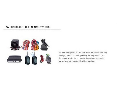 Switchblade keyless alarm system 