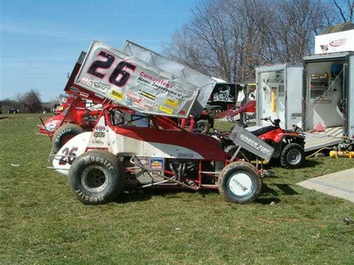 complete  sprintcar&enclosed trailer