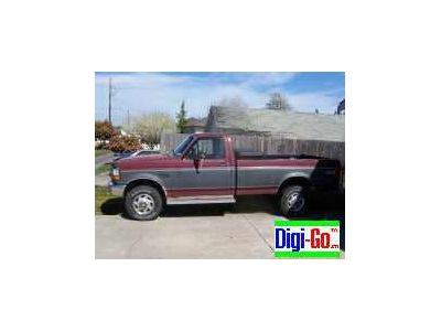1993 Ford F250 XL Burgundy/Gray