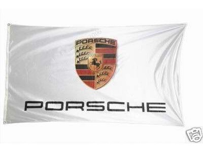 Porsche White Flag Banner for sale.