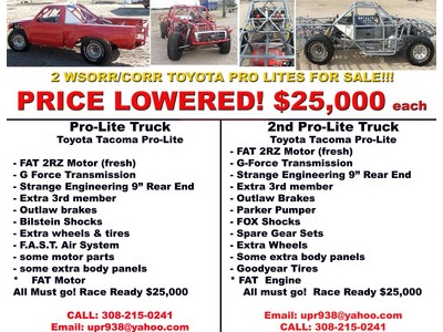 2 Off Road Tacoma Toyota Trucks 4 Sale!