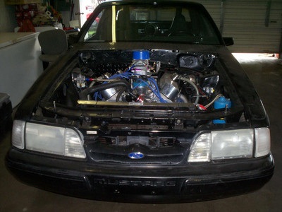 408w powered mustang drag car