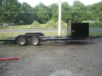 Double axle race car trailer