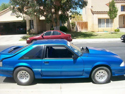 91 blue ford mustang gt