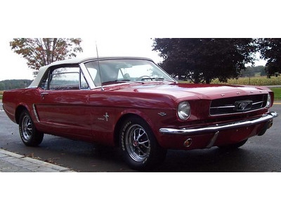 1965 Ford Mustang Red Red Convertible V8