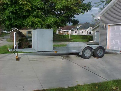 16 Open trailer, w/ ramps and winch