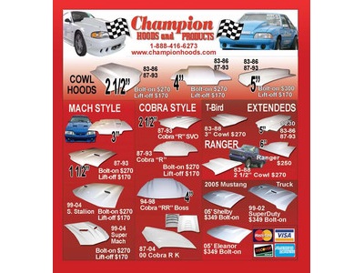 1979-2009 Mustang Fiberglass Hoods