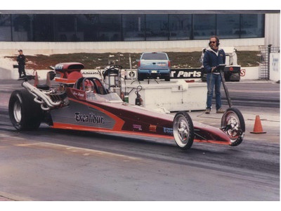 215 " rear engine dragster and trailer
