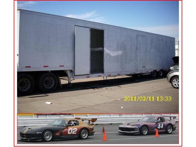 2 viper racecaes/4 car trailer/parts